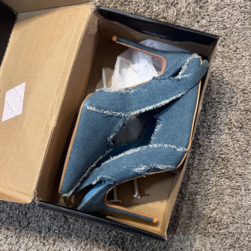 Stylish Denim Heels